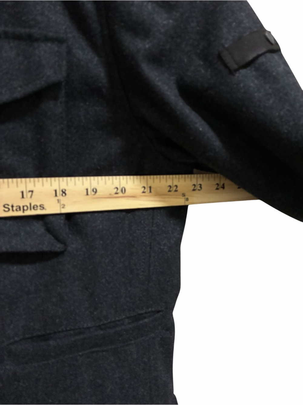 Ben Sherman Coat Large Wool Blend Black Jacket Quilted Lined Utility Pockets Men - Picture 9 of 14